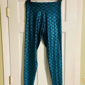 Metallic mermaid leggings! Size medium!